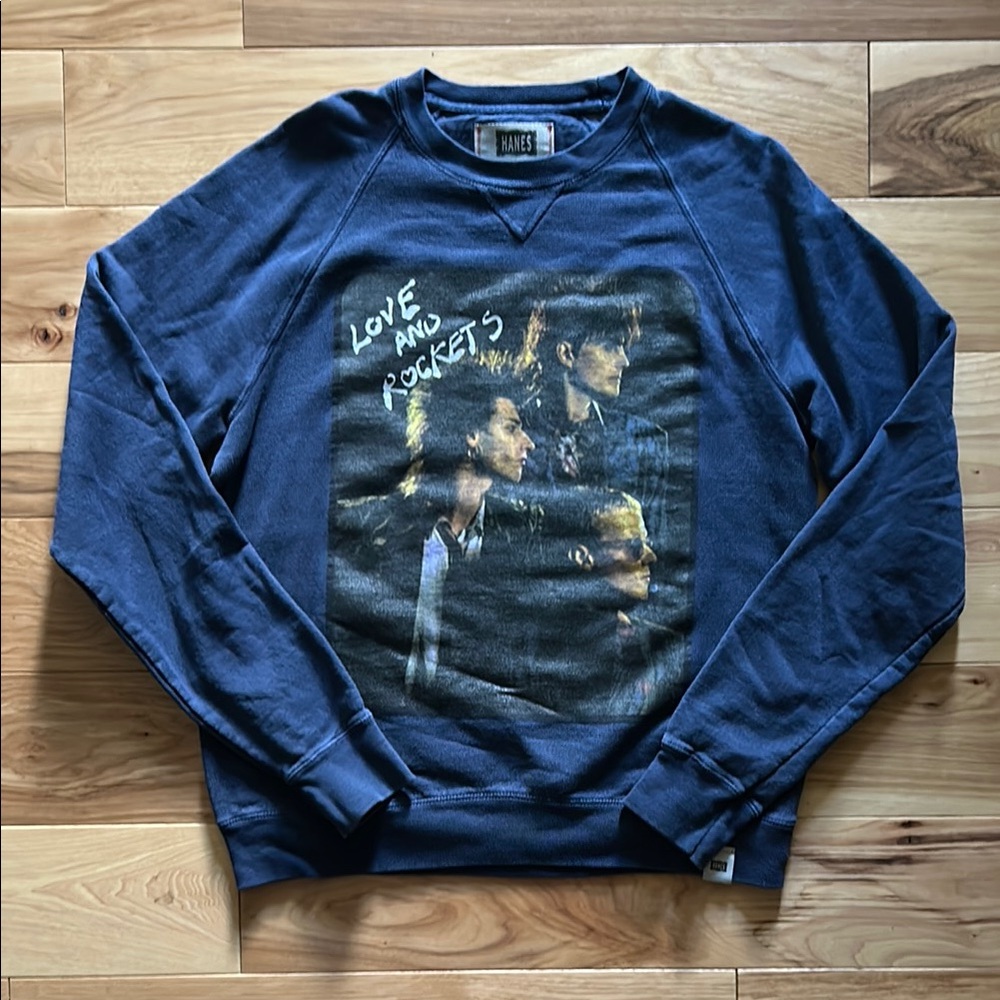Love And Rockets navy blue Hanes sweatshirt. Size Medium.
